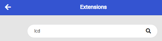Extensions search
